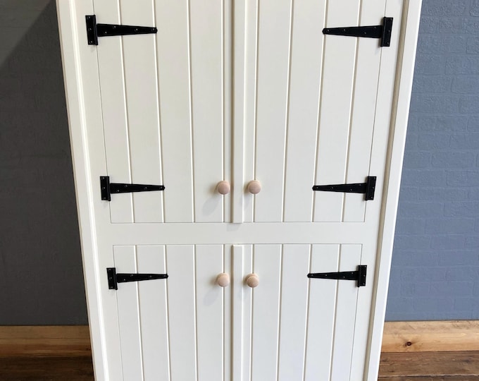 Handcrafted Larder / Pantry Unit. Solid Pine Top. Freestanding Furniture