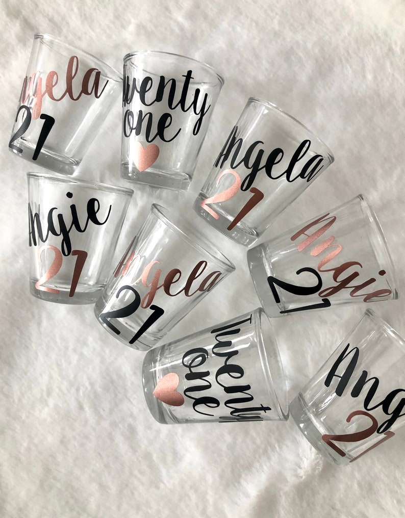 21st Birthday Shot Glass | Finally 21 | Twenty One | Custom Shot Glass | Name on Shot Glass | 21st Birthday | 21 AF | Shot Glass | Legal AF