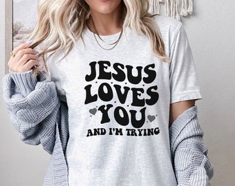 Funny Shirt, Jesus Shirt, Retro Christian Shirts, Cute Trendy Gift Retro Christian Shirt, Christian Gift, Christian Tshirt, Gift for Her