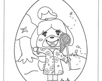 Animal Crossing Coloring Book Etsy