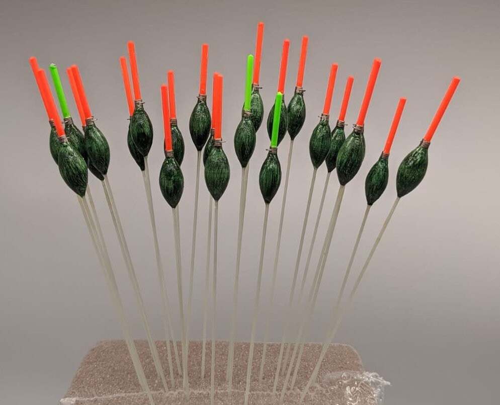 HANDMADE POLE FLOATS Fishing Floats Foam Floats Glass Stem Etsy