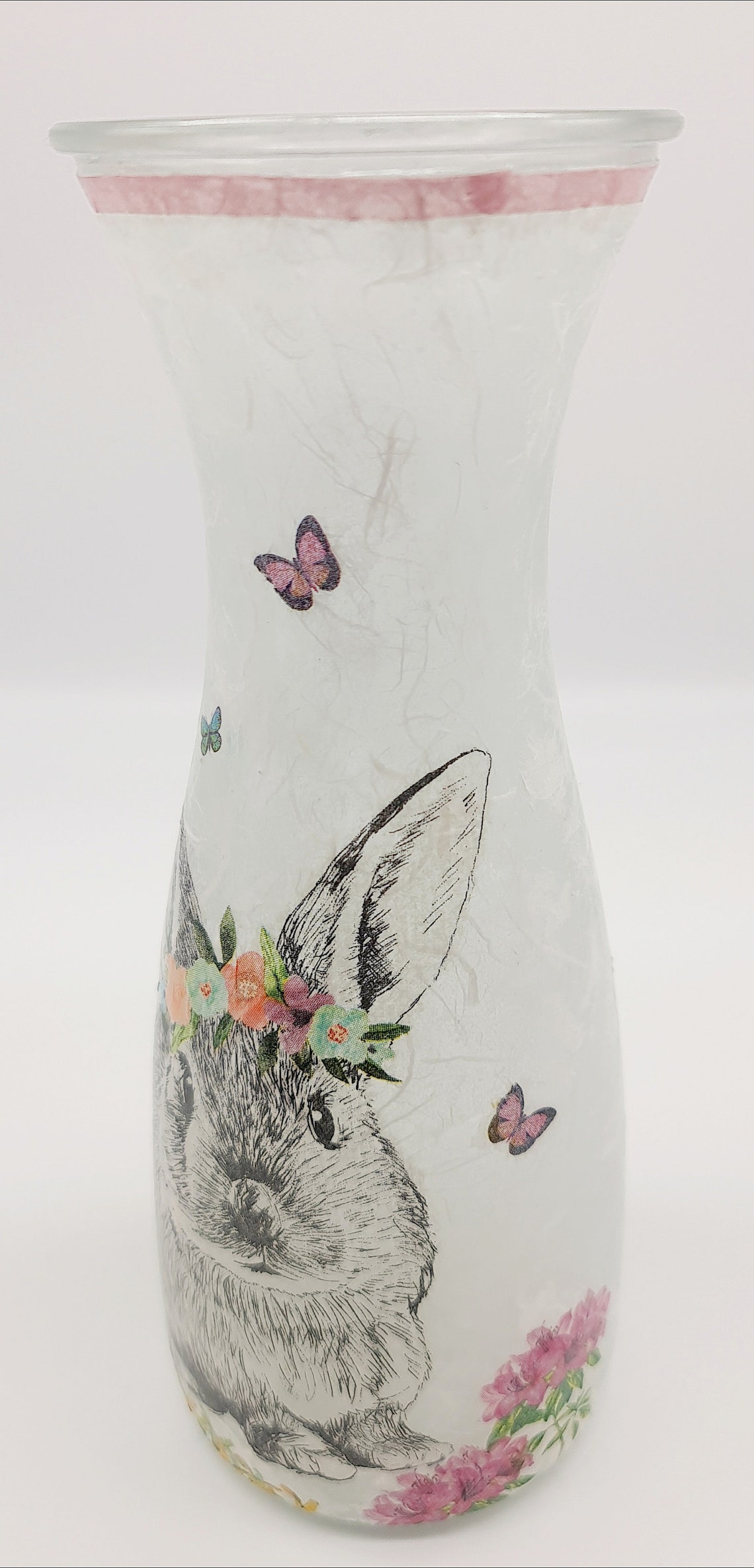 EASTER VASE Bunny Vase Bunny Vase Rabbit Vase Glass Vase Etsy