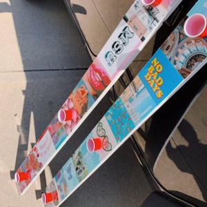 Custom Shot Ski mit ästhetischen Designs | Einzigartiges Party Geschenk | Tailgating, College, Hochzeit & Abschluss Geschenk | Personalisierte Foto Ski