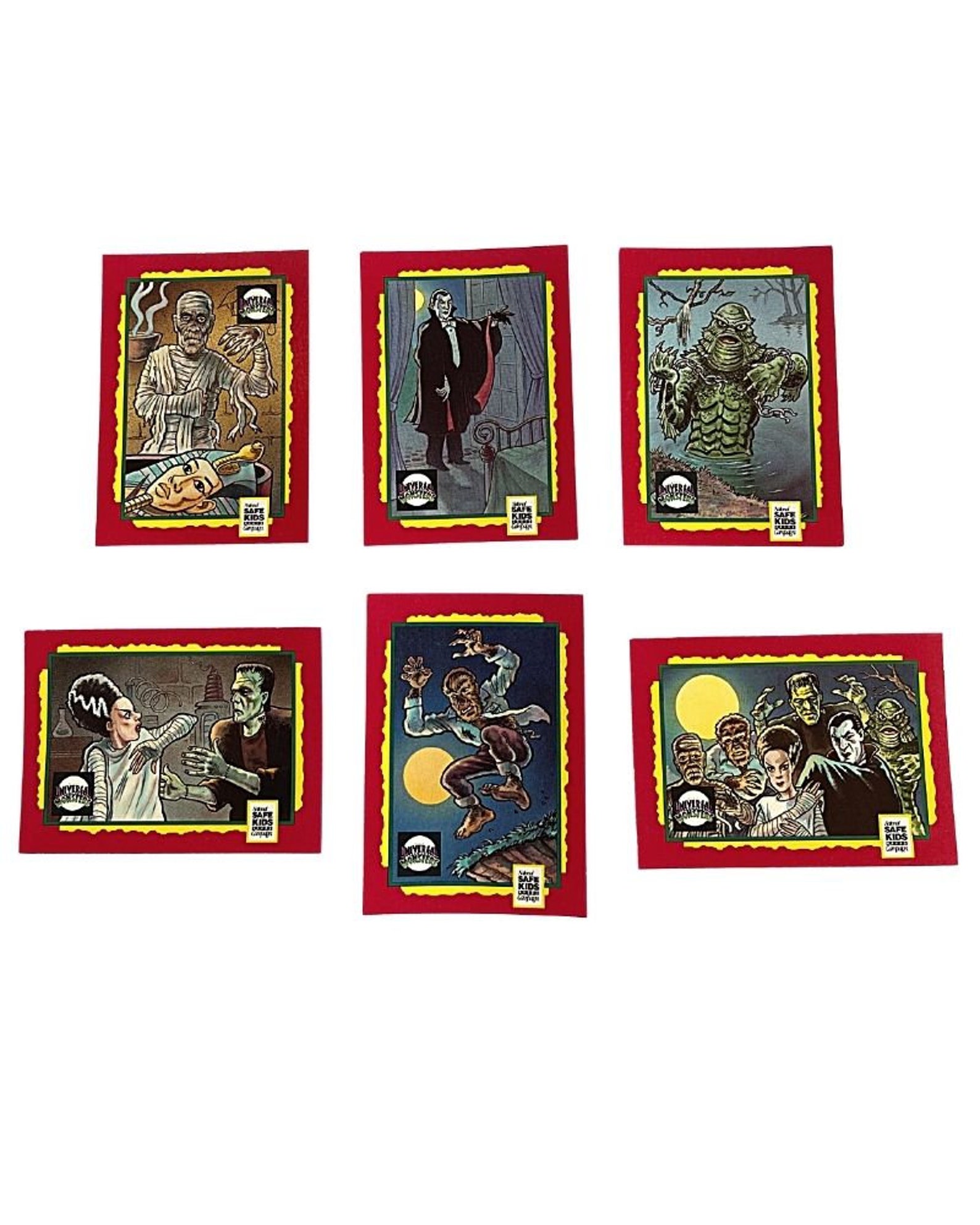 Vintage Halloween Trading Card Set 6 cards in set Monsters Etsy