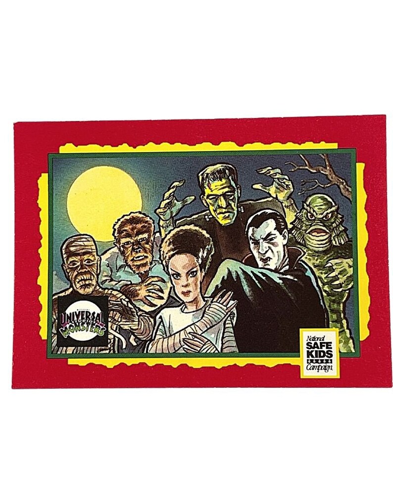 Vintage Halloween Trading Card Set 6 cards in set Monsters Etsy