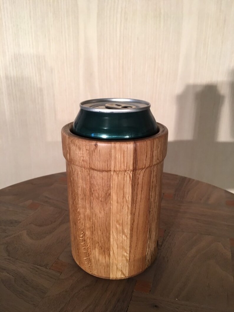 Woody. Wooden Beverage Drink Beer Can Holder Coolie Cozy Wood. Etsy
