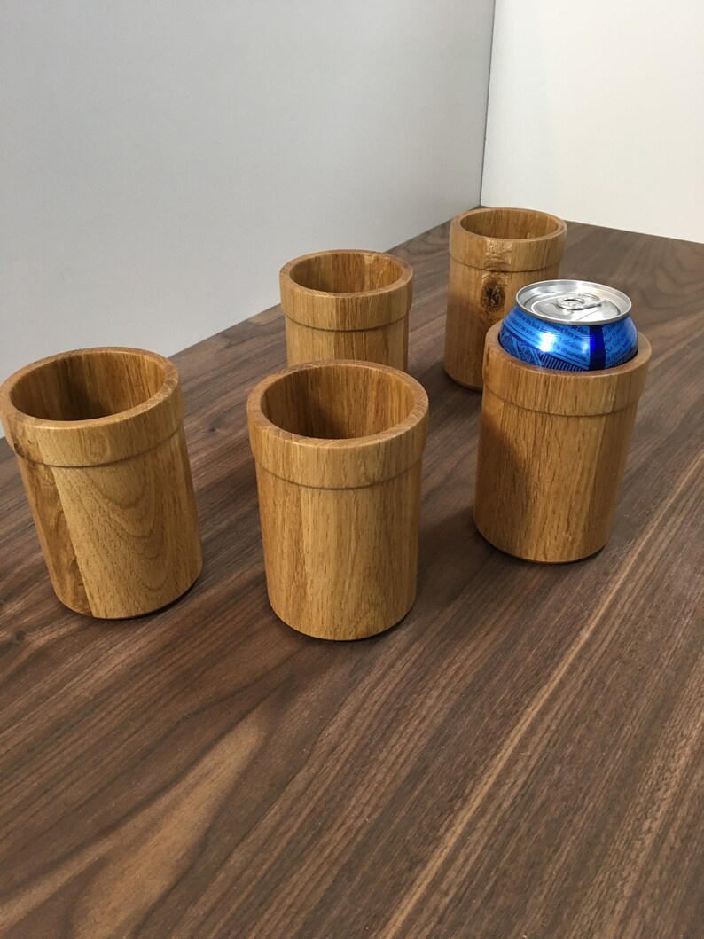 Woody. Wooden Beverage Drink Beer Can Holder Coolie Cozy Wood. Etsy