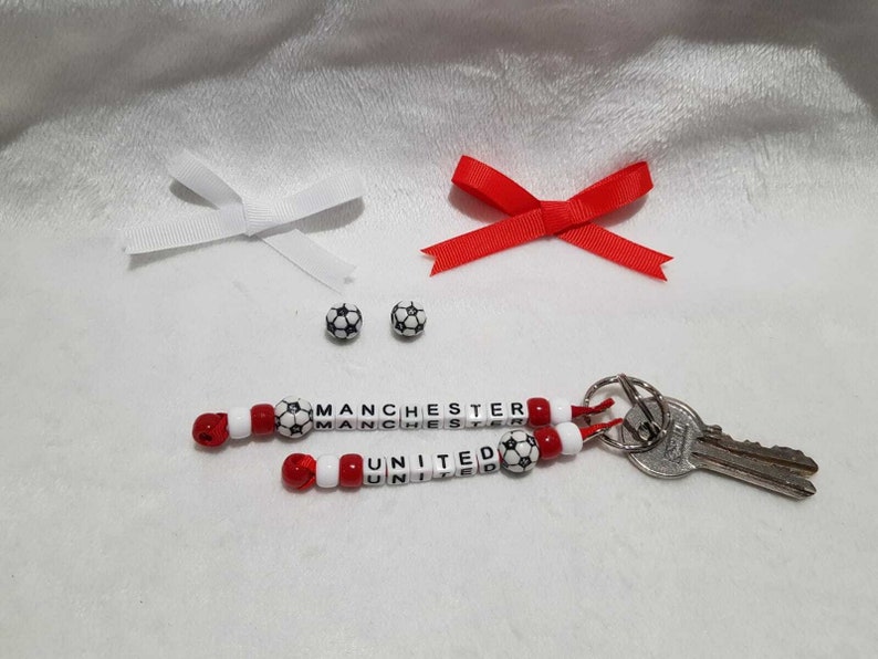 Manchester United Inspired Dummy Clip, Set, Keyring, Present, Baby