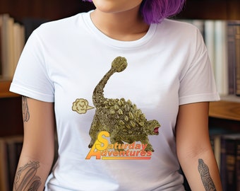 Farting Ankylosaurus  Saturday Adventures New Logo | Dinosaur Ankylosaurus Vegetarian Humor Low-Brow