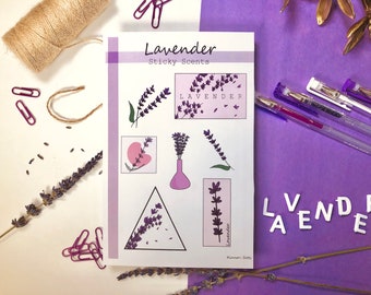 Scented Sticker Sheet - Lavender Pack - Lavender Scented - Planner Sticker - Journal Sticker