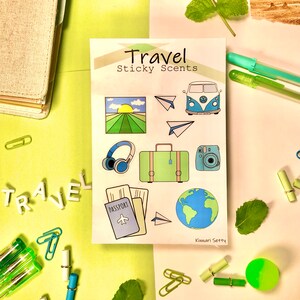 Scented Sticker Sheet - Travel Pack - Peppermint/Lavender/Sweet Orange Scents - Journal and Planner Stickers