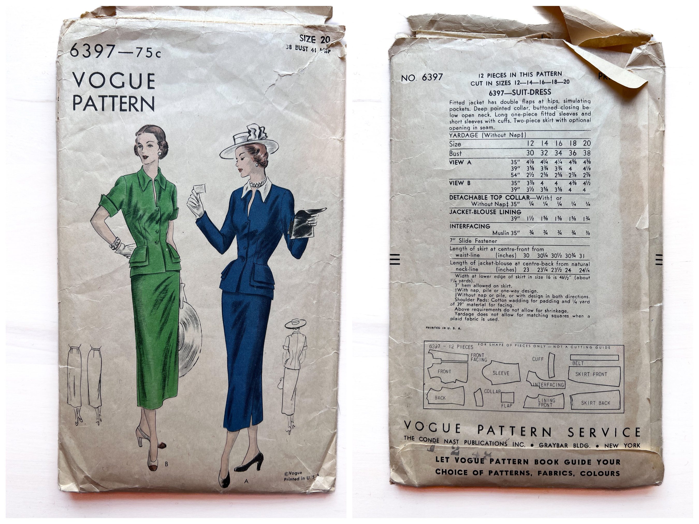 Vintage Vogue Dress Pattern, Retro Sewing Pattern, Vogue 8386, Vogue ...
