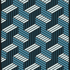 Illusion quilt pattern, PDF quilt pattern, 3D blocks quilt, modern quilt pattern, modern quilting design, optical illusion quilt