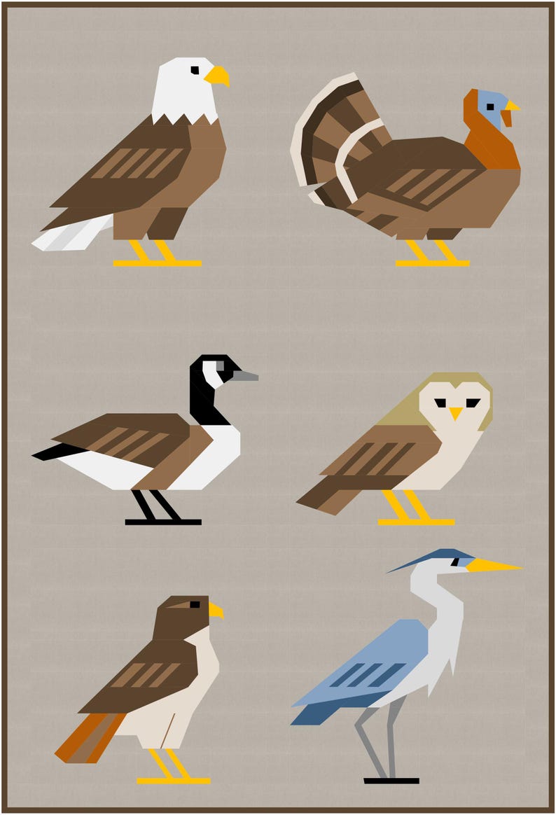 Big Backyard Birds Quilt Pattern | FPP Foundation Paper Piecing ...