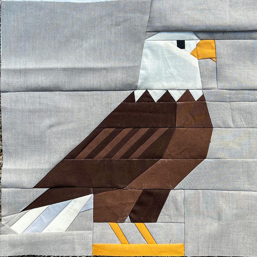 Eagle Quilt Block Pattern | FPP Foundation Paper Piecing | Modern Bird ...