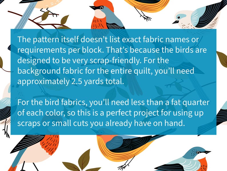 Backyard Birds Bundle FPP paper pieced quilt block patterns image 6