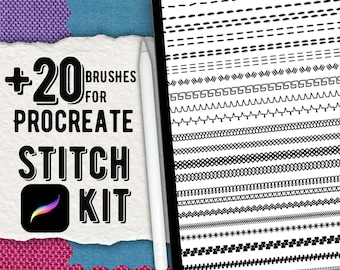 Fashion Stitch Brush Toolkit +20 Procreate Brushes