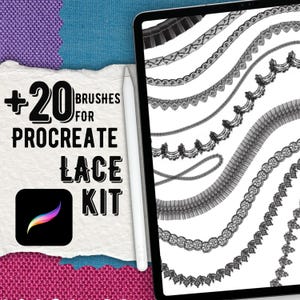 20+ Lace Brushes for Procreate | Fashion & Illustration
