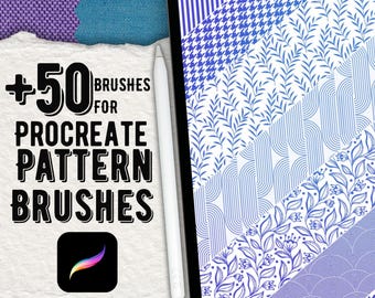 Über 50 Musterpinsel für Procreate | Nahtlose & Dekorative Designs