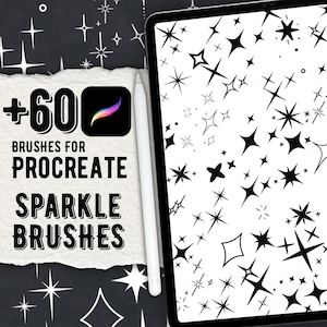 60+ Sparkle Stamp Brushes for Procreate | Tattoo & Illustration Brush Pack
