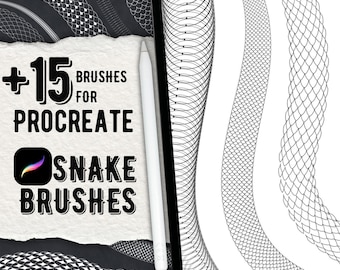 Snake Body & Scale Brush Pack for Procreate | 15+ Brushes