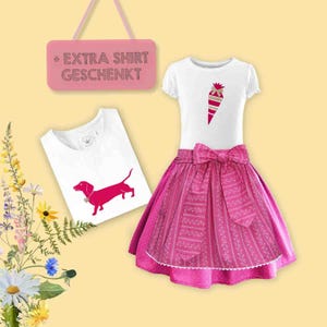 Girls Dirndl &quot;Back to School&quot; pink