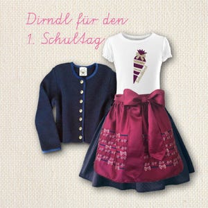 Girls&#39; Dirndl &quot;Back to School&quot; Berry