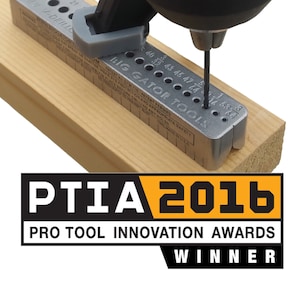 Drill Bit Guide - MINI V-DrillGuide® - 21 holes - Drilling Accessory - Tool - Lifetime Warranty - It&#39;s like a portable drill press!