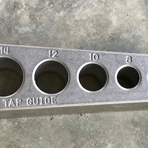 Tap Guide Tool - Metric Sizing V-TapGuide - Helps start threaded holes straight & help prevent tap breakage - Lifetime Warranty - Tap Jig
