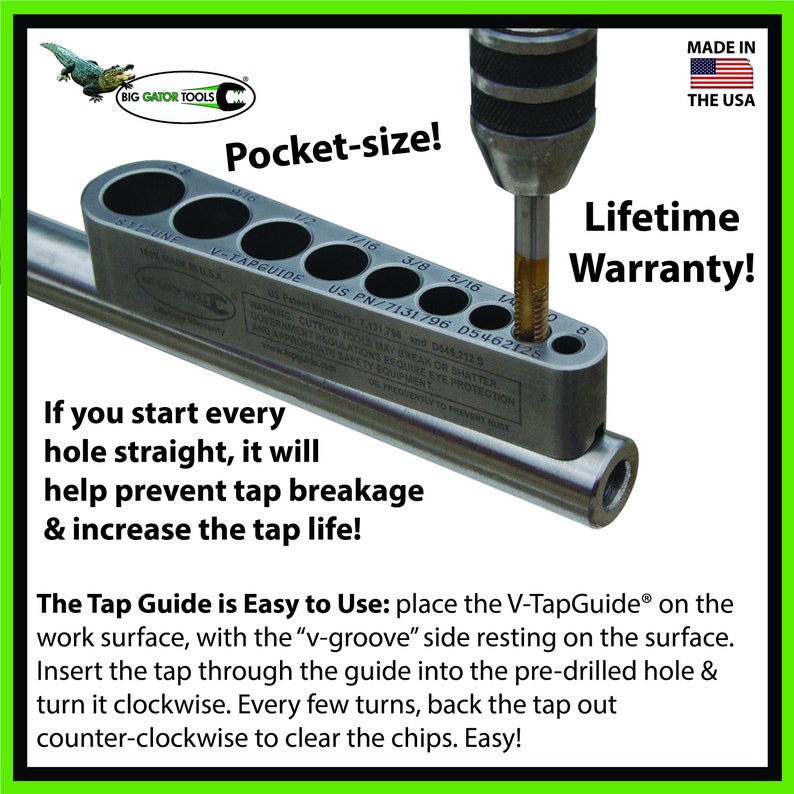 The Complete Metric Set Drill & Tap Guides Big Gator Tools Line Metric