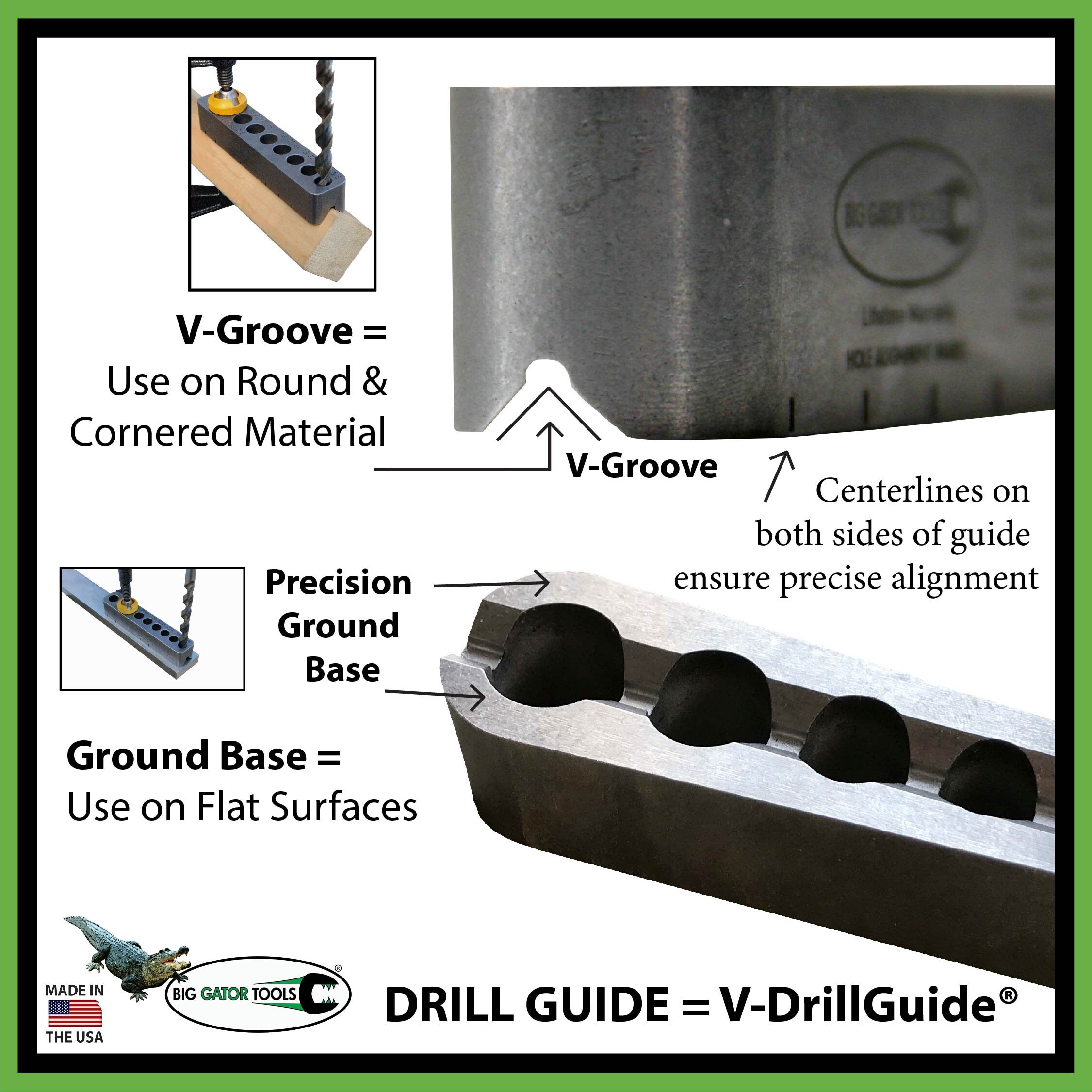The Ultimate Big Gator 10-Piece Set: 6 Drill Bit Guides & 4 Tap Guides – Made In The USA!