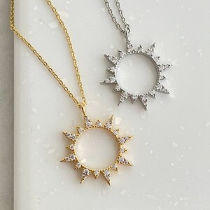 Sun Necklace | Celestial Jewelry | Sun Pendant Necklace | Gold Necklace | Birthday Gifts For Her | Necklaces For Women | Sun Necklace Silver