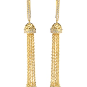 Gold Fringe Earrings | Dangle Earrings | Gold Tassel