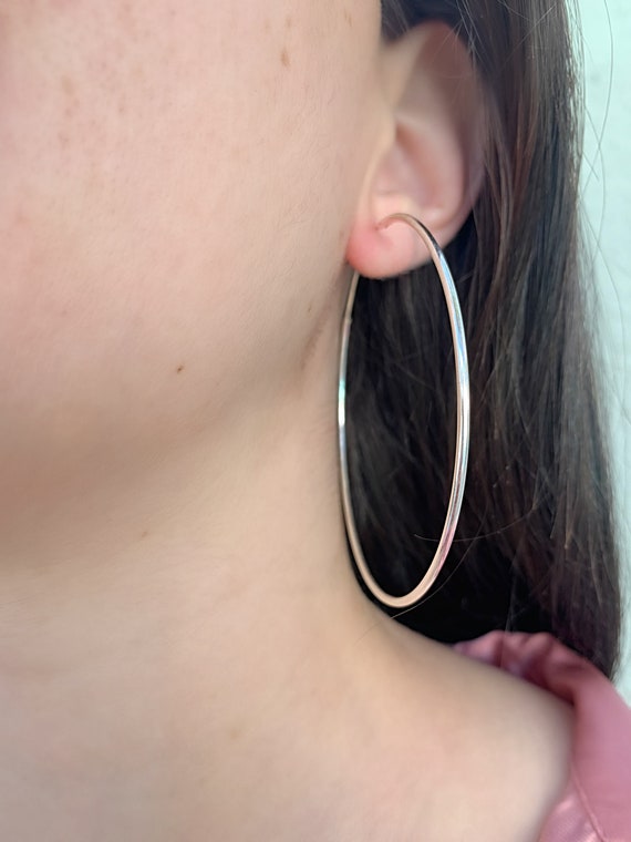 SILVER925 CIRCLE HOOP EARRINGS/シルバー/ピアスの通販 by よし
