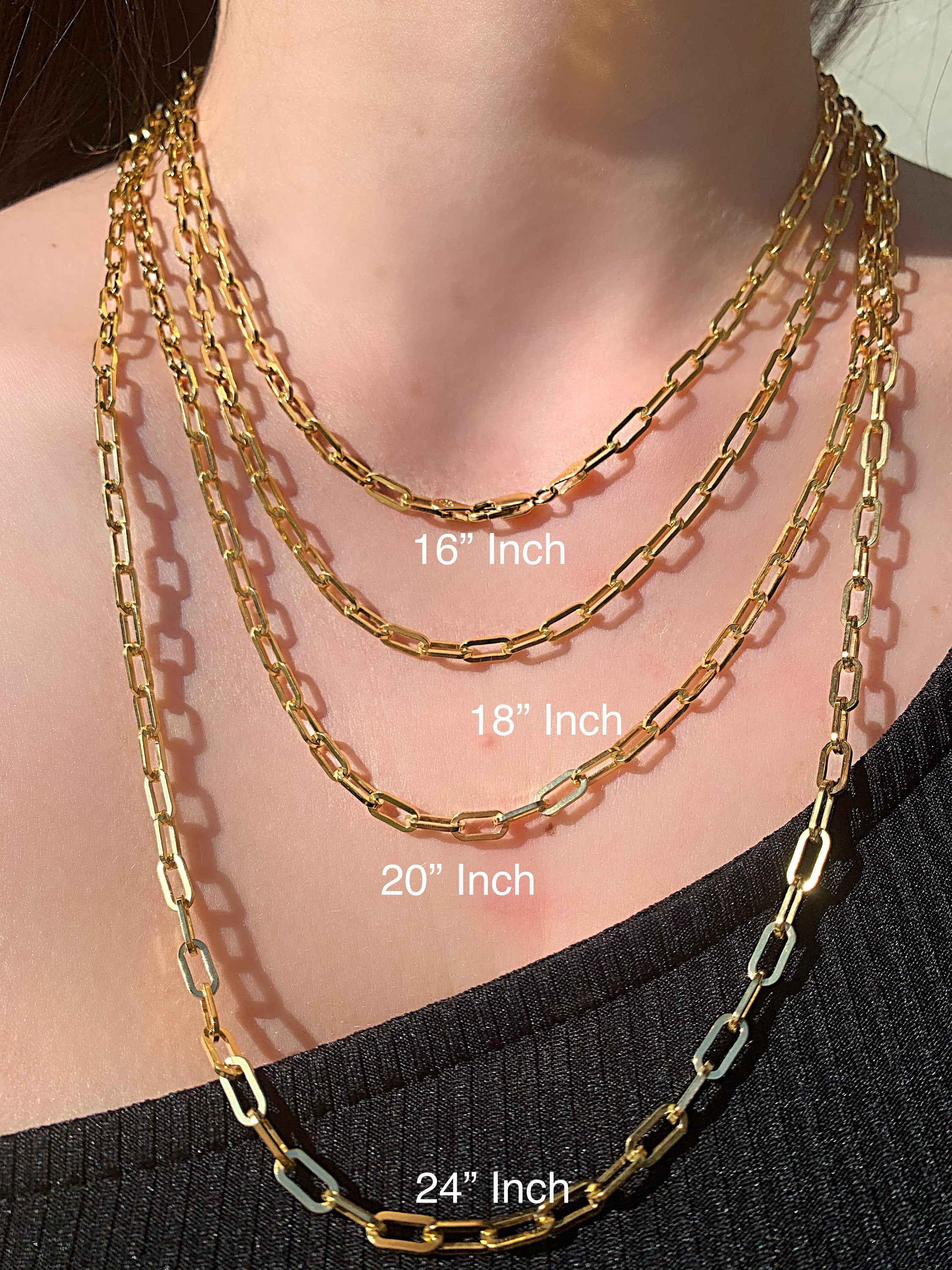 Buy Paperclip Necklace Minimalist 14K Gold Paperclip Chain