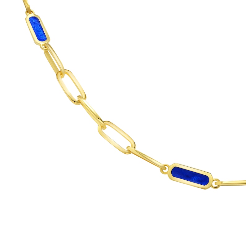 Pink Enamel Necklace Silver Necklace Fantasy Necklace Gold Necklace Gold Enamel Elongated Chain Necklace Gift For Her Necklace