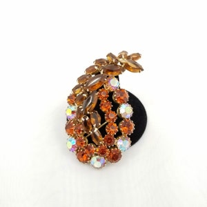 Authentieke Vintage Juliana broche speld glas Strass Aurora Borealis uitstekende conditie