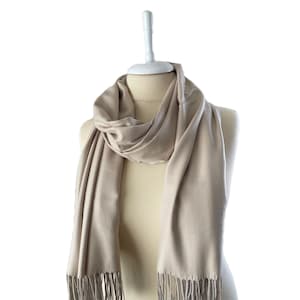 Large oversized cashmere scarf for women,light beige,cream,voluminous scarf, light, large winter scarf, gift ideas for her, wool travel wrap