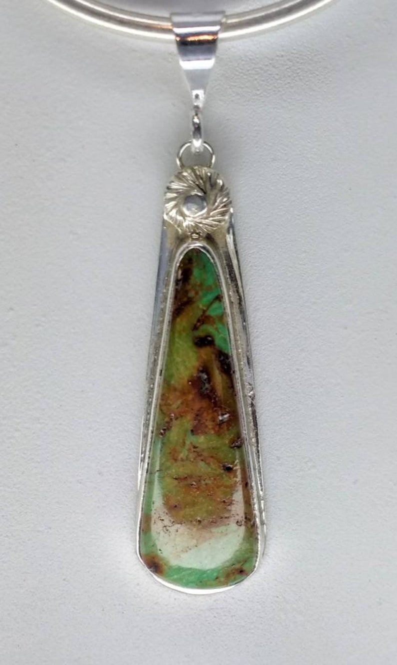 Hachita New Mexico green turquoise and sterling silver Etsy
