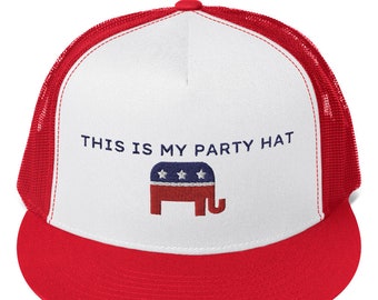 Republican Party Hat, Gifts for Republicans, Republican Hat, Snapback Hat, Political Hat, Political Gag Gift, Conservative Gift, GOP 2024