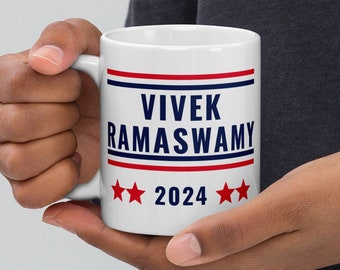 Vivek Ramaswamy 2024, Ramaswamy para presidente, presidente republicano de 2024, caneca Ramaswamy, caneca eleitoral de 2024, caneca GOP 2024, caneca Vivek, caneca GOP