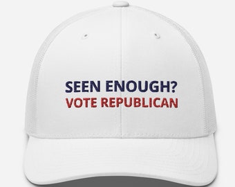 Sombrero de elección de mitad de período del Partido Republicano, Sombrero MAGA, Republicano, Conservador, Sombrero de camionero, Sombrero unisex, Regalo para republicanos, Sombrero antidemócrata