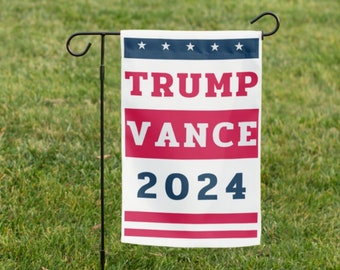 Drapeau de jardin 2024 Donald Trump et J.D. Vance - Drapeau de jardin Make America Great Again - Trump for President 2024 - Vice-président J.D. Vance