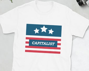 Capitalismo, Capitalista, Camisa Política, Camisa do Capitalismo, Camisa Capitalista, Camisa Eleitoral, Presente Político, Socialismo é uma merda, Camisa engraçada