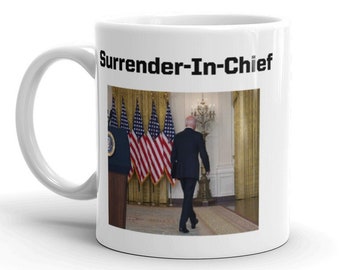 Renda-se em Chefe, Anti Joe Biden, Caneca Conservadora, Impeach Biden, Presente para Republicano, América Primeiro, Presente Conservador, Caneca Capitalismo