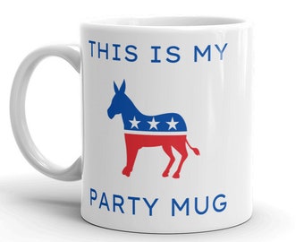 Democrat Mug, Gift for Democrat, Party Mug, Gift for Liberal, Democrat Mule, Political Mug, Political Gag Gift, Unique Gift, Democrat 2024
