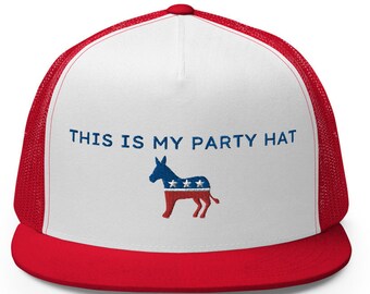 Sombrero demócrata, regalo para demócrata, sombrero liberal, regalo para los liberales, mula demócrata, sombrero político, regalo de gag político, regalo único, demócrata 2024