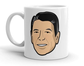 Ronald Reagan, Ronald Reagan Foto, Ronald Reagan Taza, Taza conservadora, Reagan Regalo, Reagan, Taza única, Ronald Reagan Foto, Reagan Pic