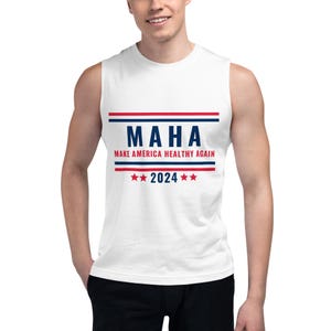 Make America Healthy Again Tank Top, Trump RFK Jr Tank Top, American Patriotic Tank, Trump Kennedy 2024 Shirt, MAHA Shirt, Trump Rally Shirt