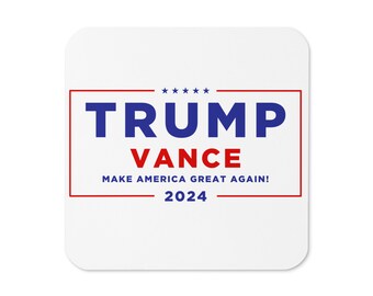 Sous-bock Trump Vance 2024, cadeau politique unique, sous-bock Trump pour le président 2024, vice-président Vance, cadeau politique, cadeau élection 2024